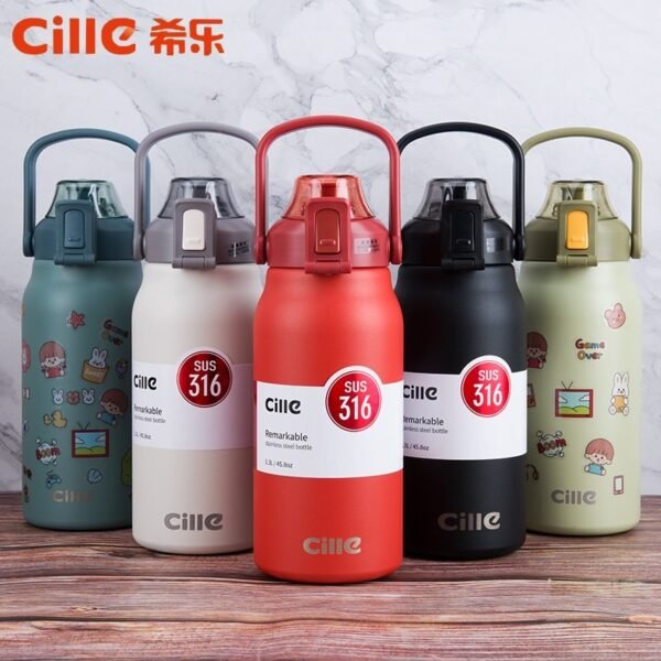 Cille 1300ml SUS 316 Stainless Steel Hot and Cold Vacuum Insulated Thermos Water Bottle (Single Mouth)