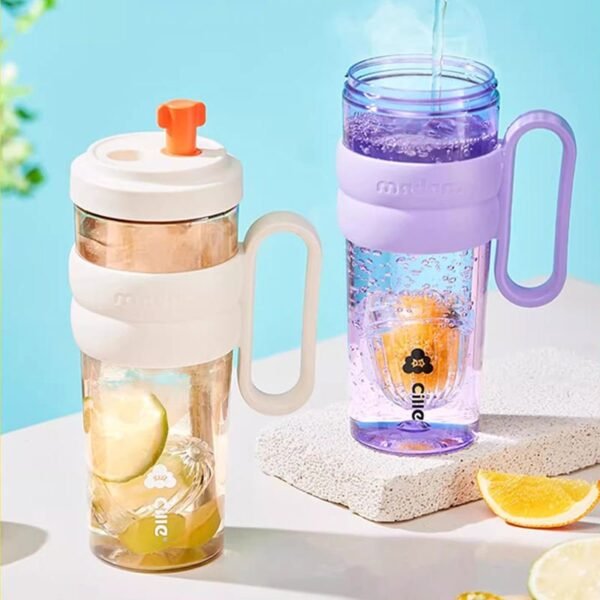 Imported Cille / Dodge 900ml (30oz) Flip Top Sport BPA Free Plastic Mineral Tritan Tumbler Water Bottle Fancy Tumbler for Girls and Boys and School Kids