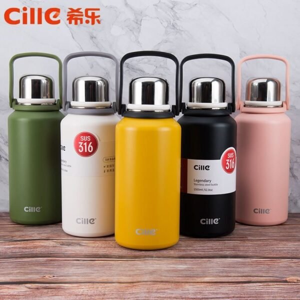 Cille 1200ml SUS 316 Stainless Steel Hot and Cold Vacuum Insulated Thermos Water Bottle